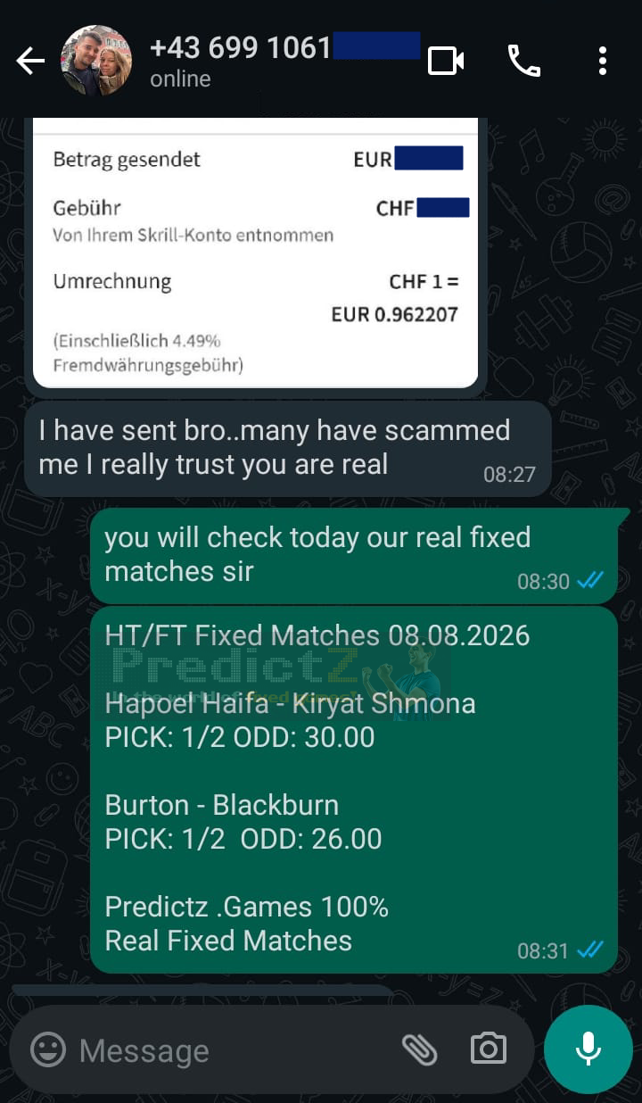 fixed matches halftime fulltime 08.08.2026