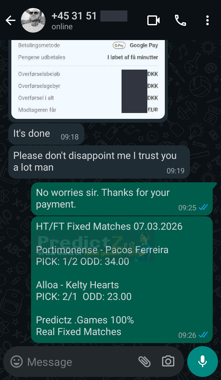 fixed matches halftime fulltime 07.03.2026