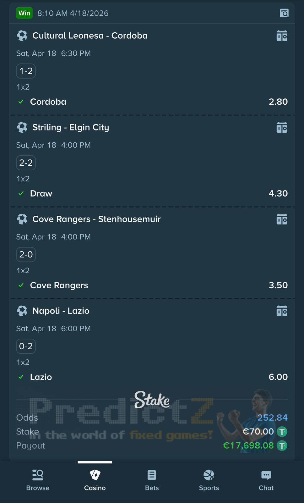 vip fixed matches 18.04.2026