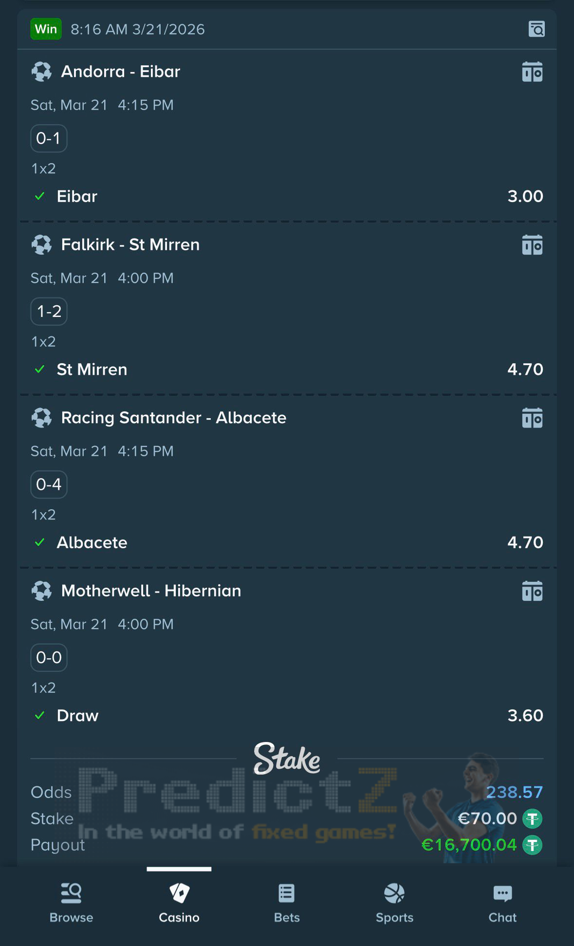 vip fixed matches 21.03.2026