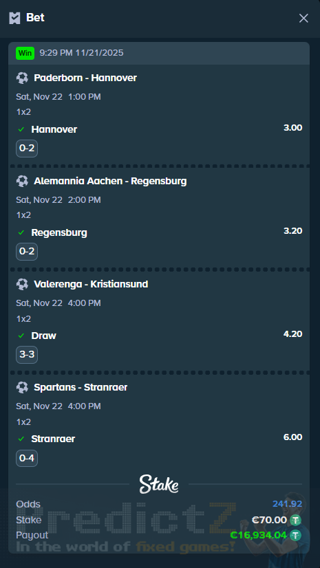 vip fixed matches 22.11.2025