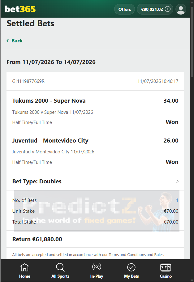 ht ft fixed matches 11.07.2026