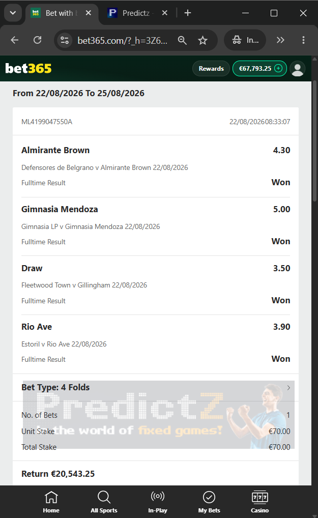 vip fixed matches 22.08.2026